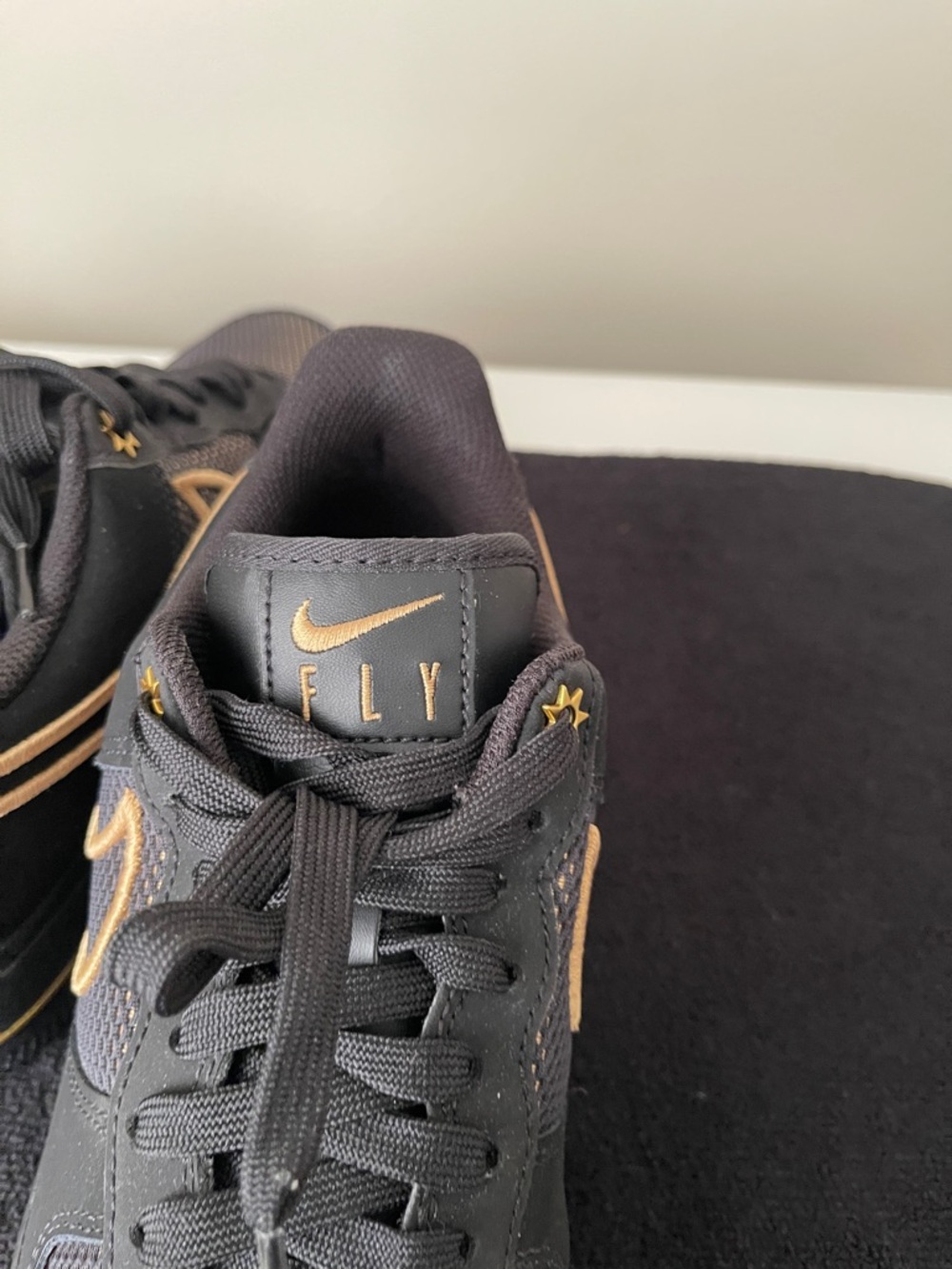 Nike Black and Gold Low-Top Sneakers - Picture 2 of 7